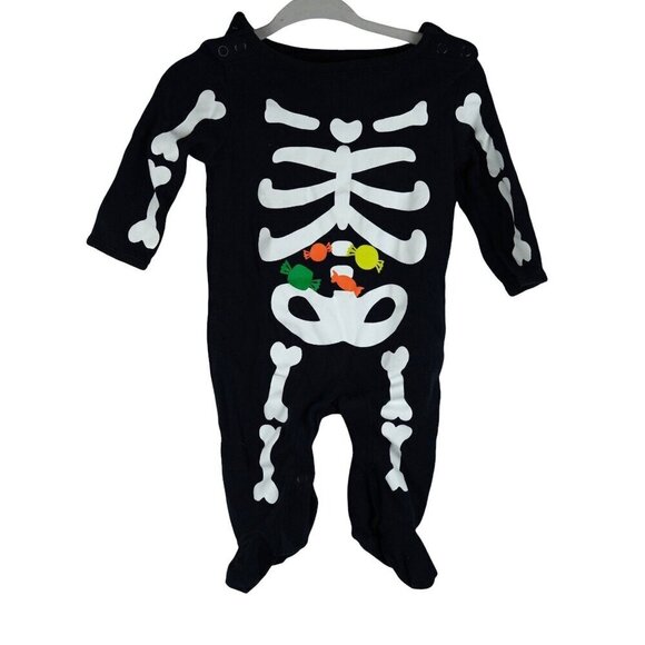 Baby Skeleton Footed‎ Pajamas by Just One You Made By Carters 3M - Picture 1 of 4